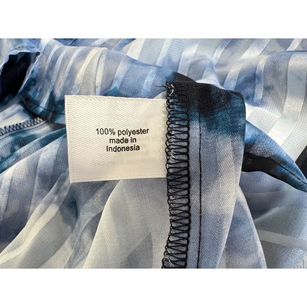 Lane Bryant Tie Dye Kimono Tunic Top Womens Size 10 12 Poncho Semi-Sheer Blue - Picture 11 of 12